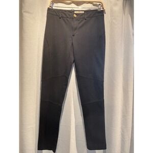 Michael Michael Kors Womens Black Moto Skinny Panel Pants Size 4 Stretch Trouser